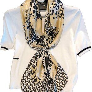Women's satin square silk scarf